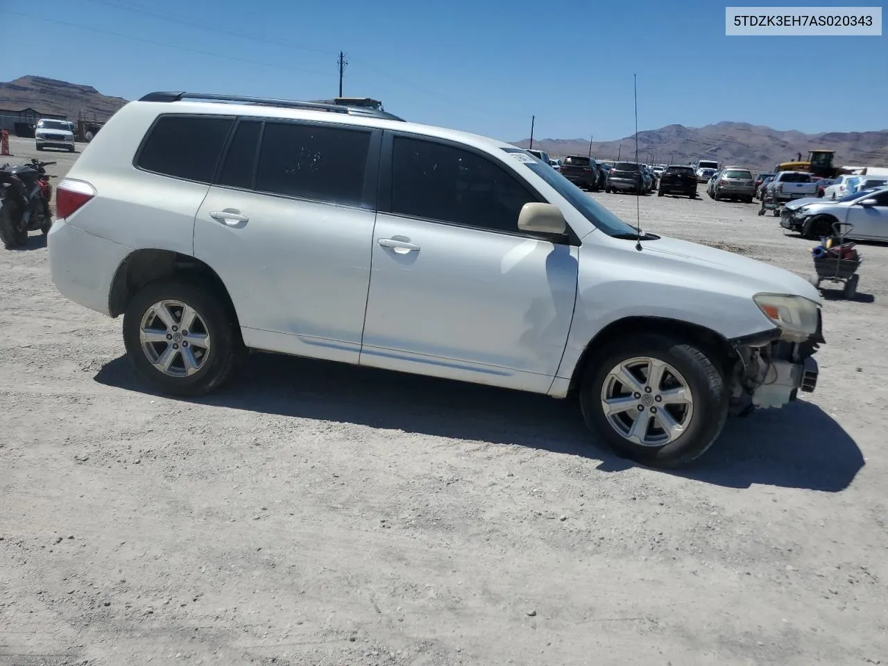 2010 Toyota Highlander VIN: 5TDZK3EH7AS020343 Lot: 67964714