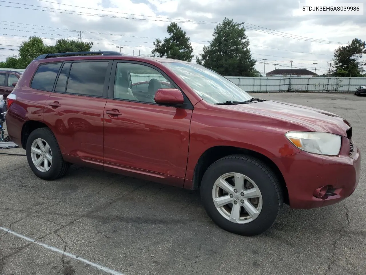 2010 Toyota Highlander Se VIN: 5TDJK3EH5AS039986 Lot: 68115984