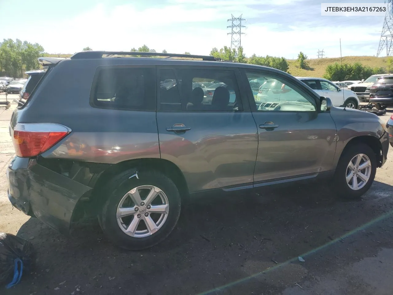 2010 Toyota Highlander VIN: JTEBK3EH3A2167263 Lot: 68839074