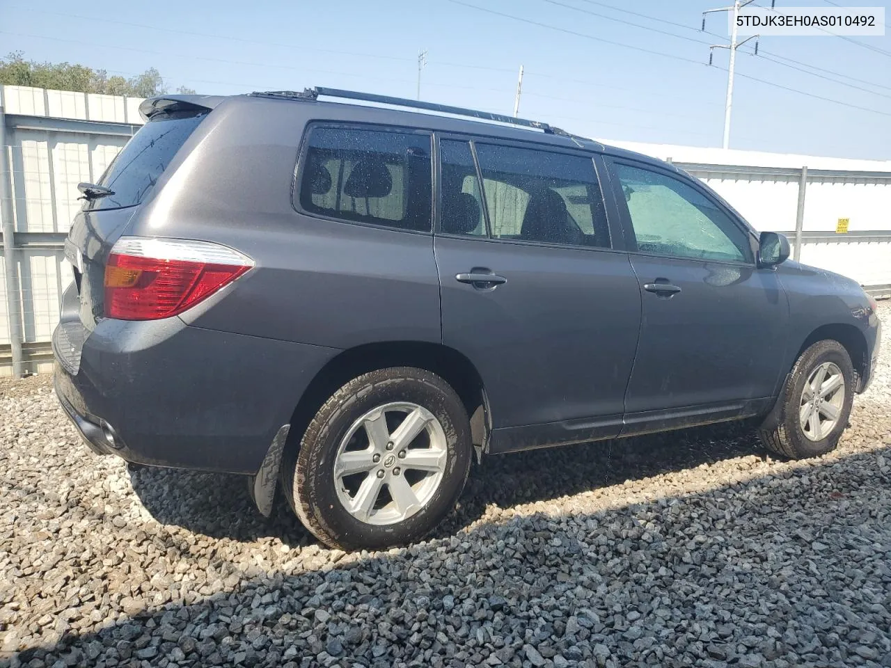 2010 Toyota Highlander Se VIN: 5TDJK3EH0AS010492 Lot: 69751524