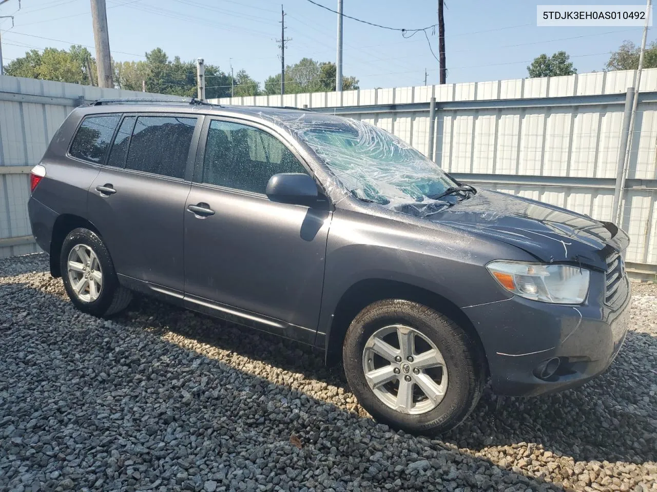 2010 Toyota Highlander Se VIN: 5TDJK3EH0AS010492 Lot: 69751524