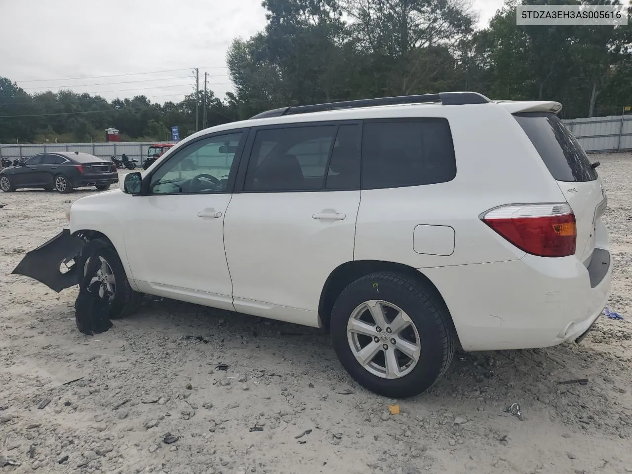 2010 Toyota Highlander VIN: 5TDZA3EH3AS005616 Lot: 70638634