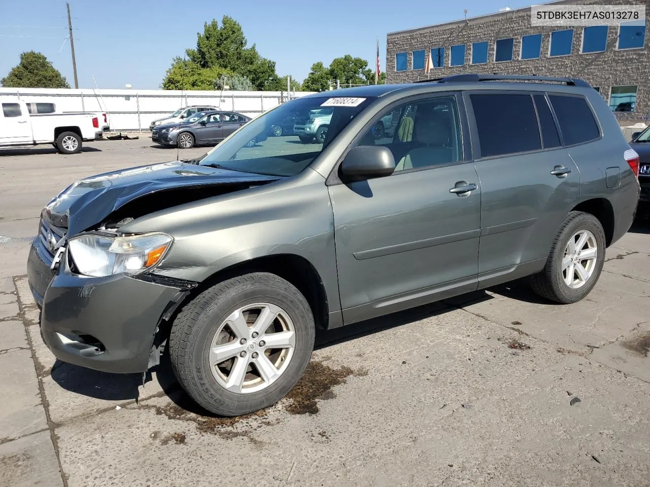 2010 Toyota Highlander VIN: 5TDBK3EH7AS013278 Lot: 71608314