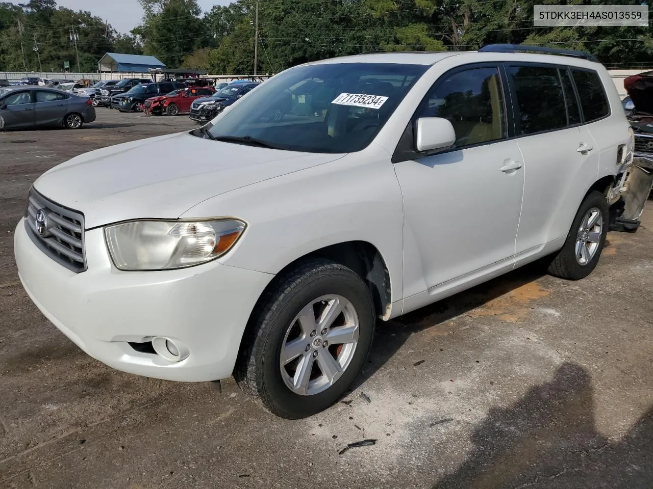 2010 Toyota Highlander Se VIN: 5TDKK3EH4AS013559 Lot: 71735234