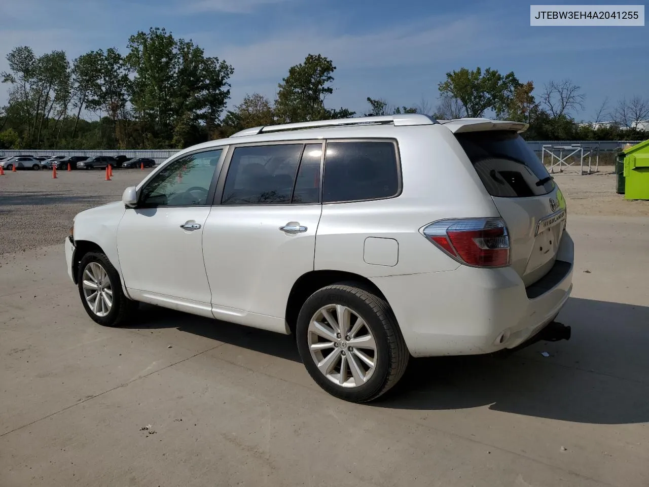 2010 Toyota Highlander Hybrid VIN: JTEBW3EH4A2041255 Lot: 71751244