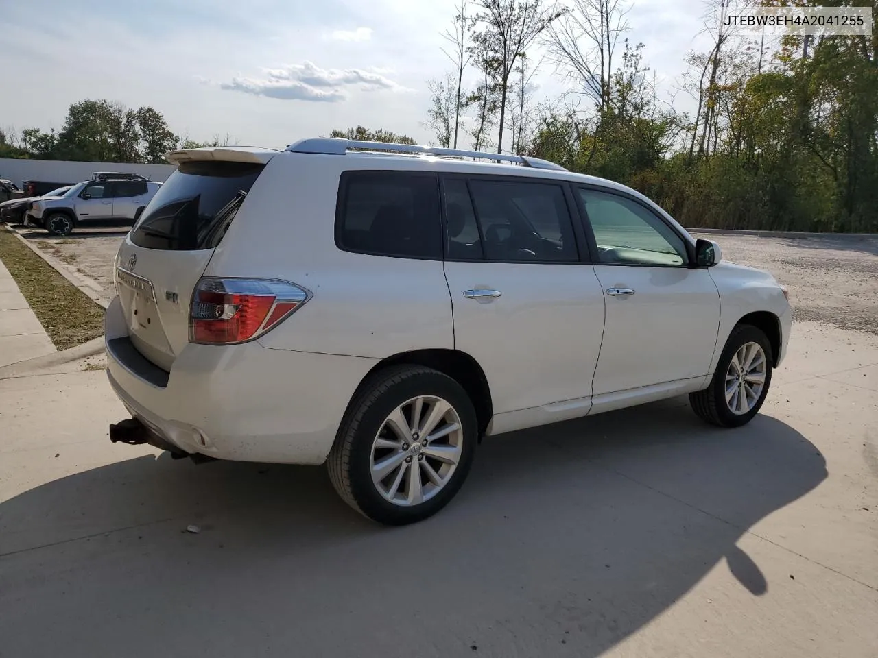 2010 Toyota Highlander Hybrid VIN: JTEBW3EH4A2041255 Lot: 71751244