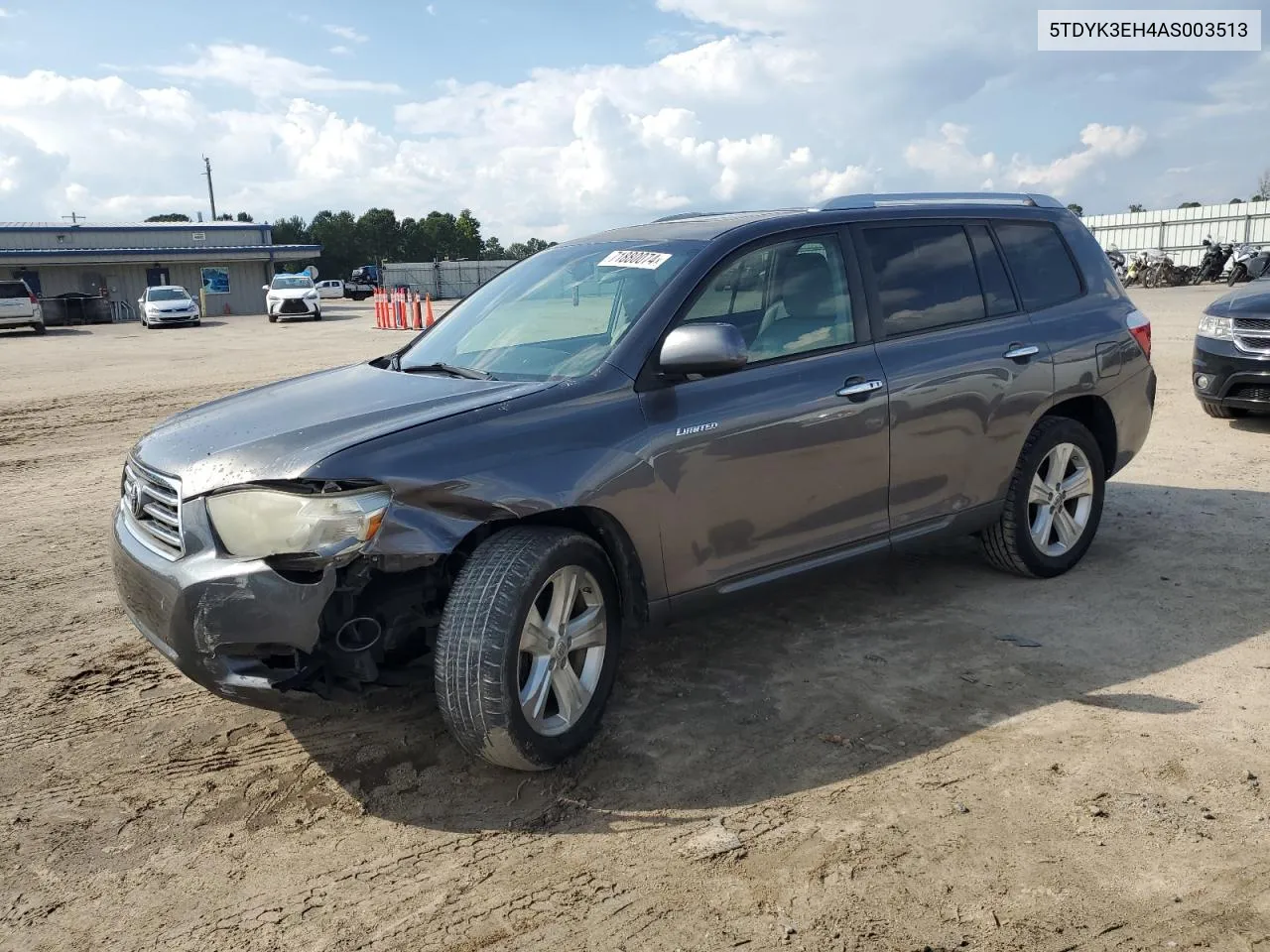 2010 Toyota Highlander Limited VIN: 5TDYK3EH4AS003513 Lot: 71880074