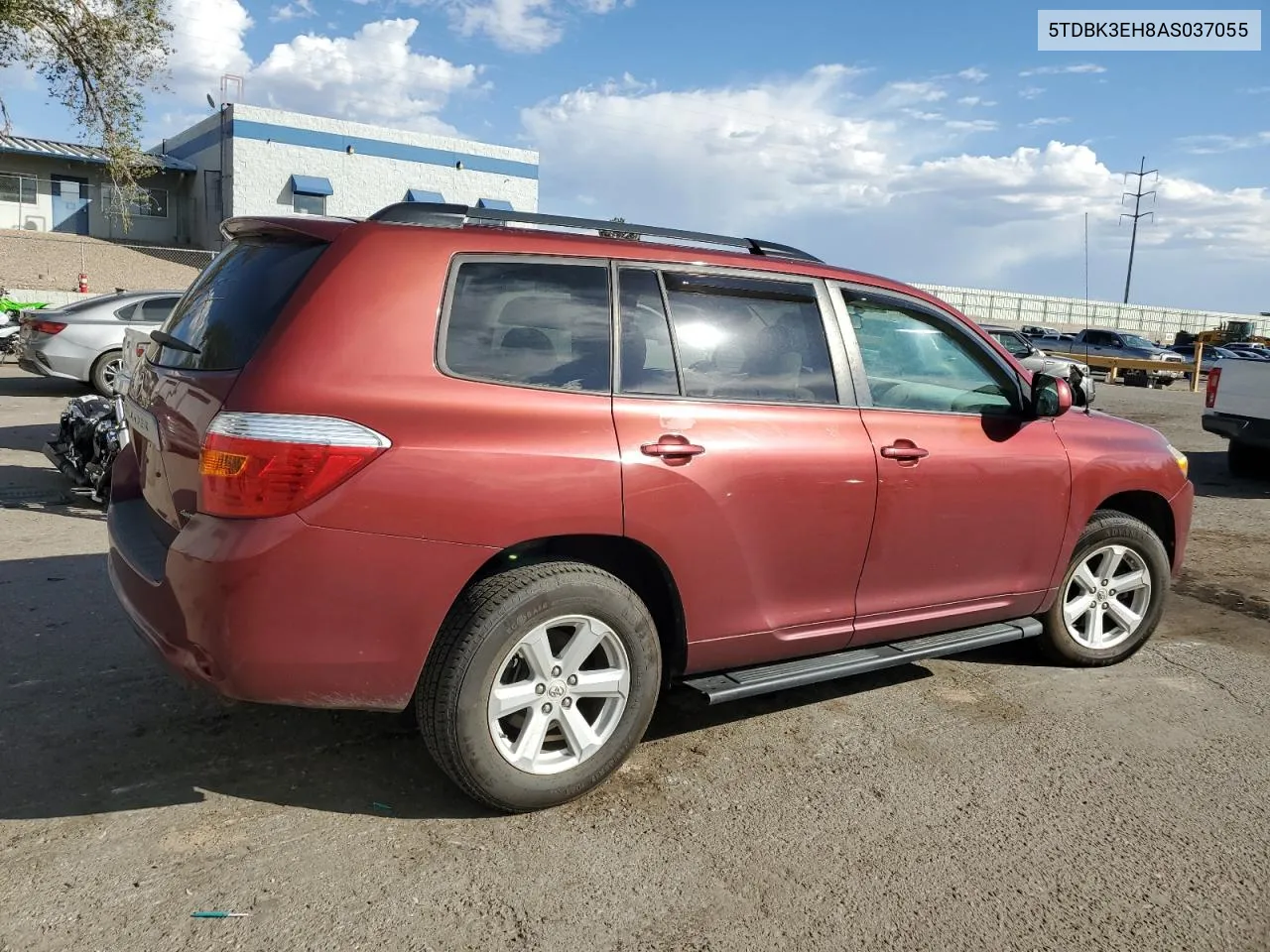 2010 Toyota Highlander VIN: 5TDBK3EH8AS037055 Lot: 72529384