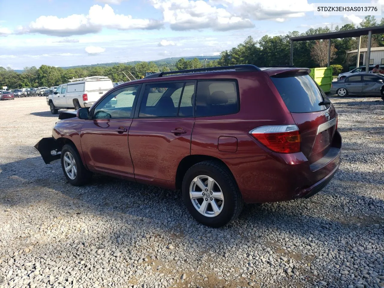 2010 Toyota Highlander VIN: 5TDZK3EH3AS013776 Lot: 72852384