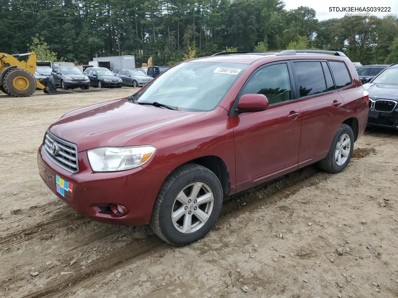 2010 Toyota Highlander Se VIN: 5TDJK3EH6AS039222 Lot: 73087104