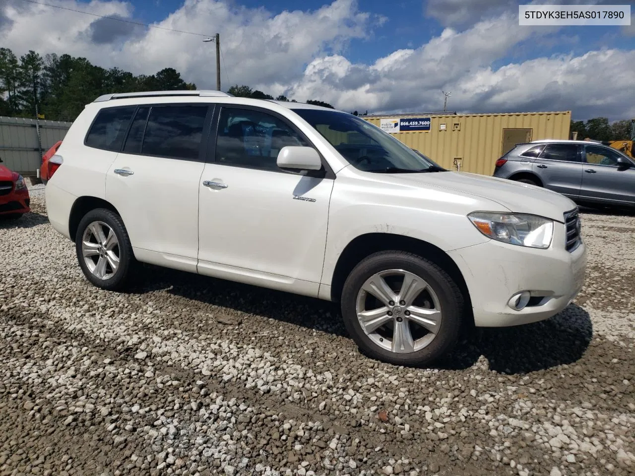 2010 Toyota Highlander Limited VIN: 5TDYK3EH5AS017890 Lot: 73589994