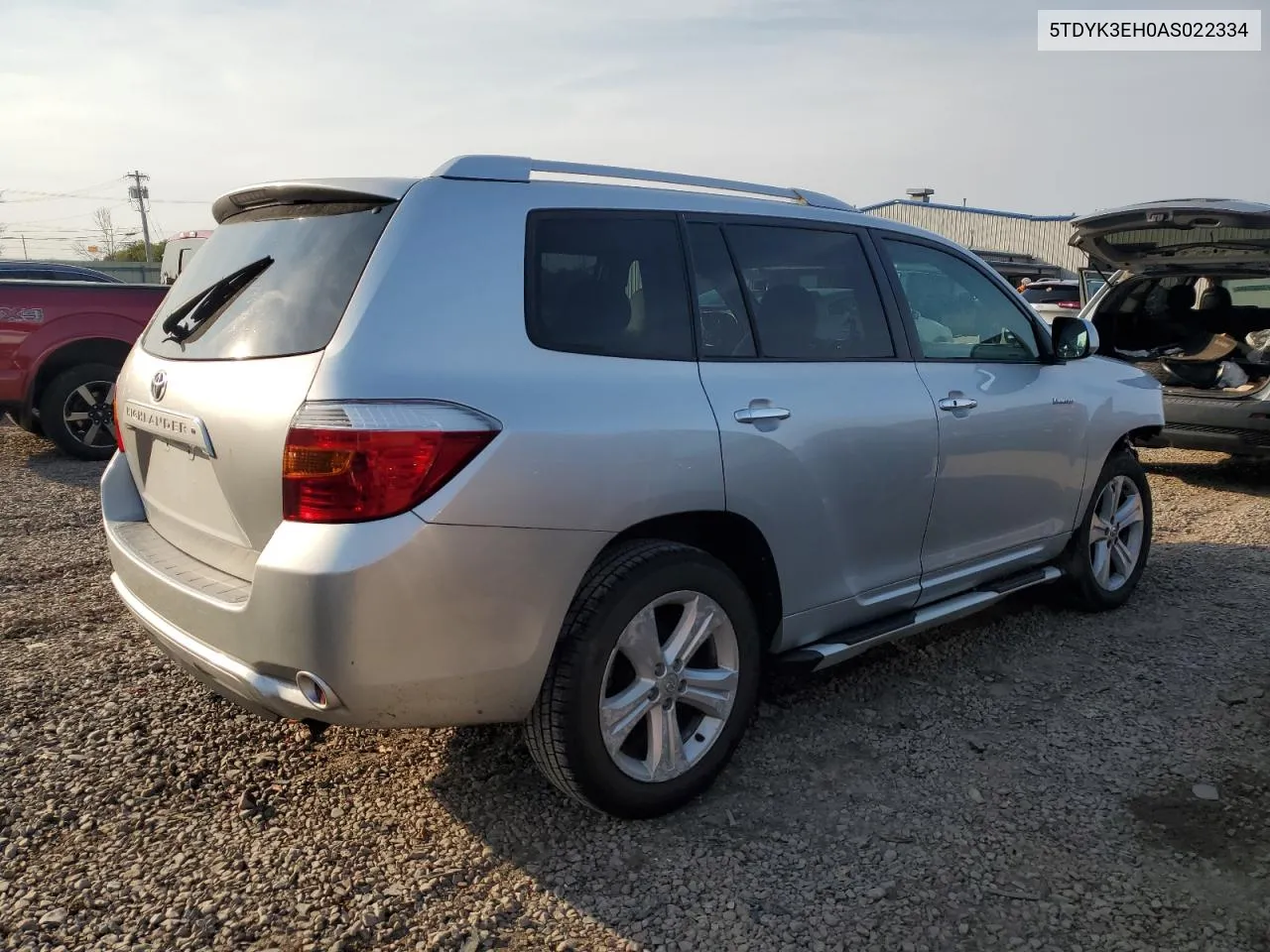 2010 Toyota Highlander Limited VIN: 5TDYK3EH0AS022334 Lot: 73771434