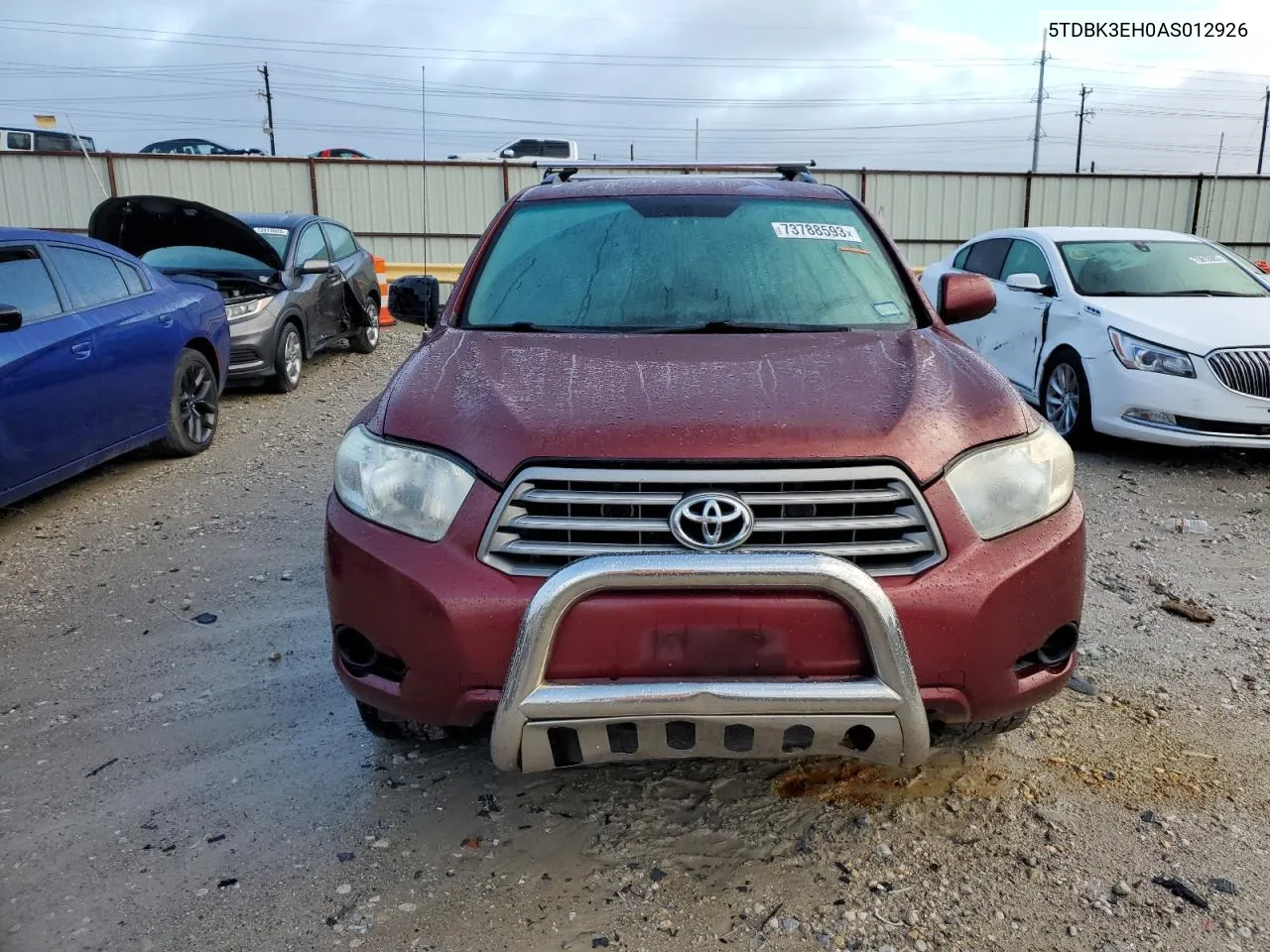 2010 Toyota Highlander VIN: 5TDBK3EH0AS012926 Lot: 73788593