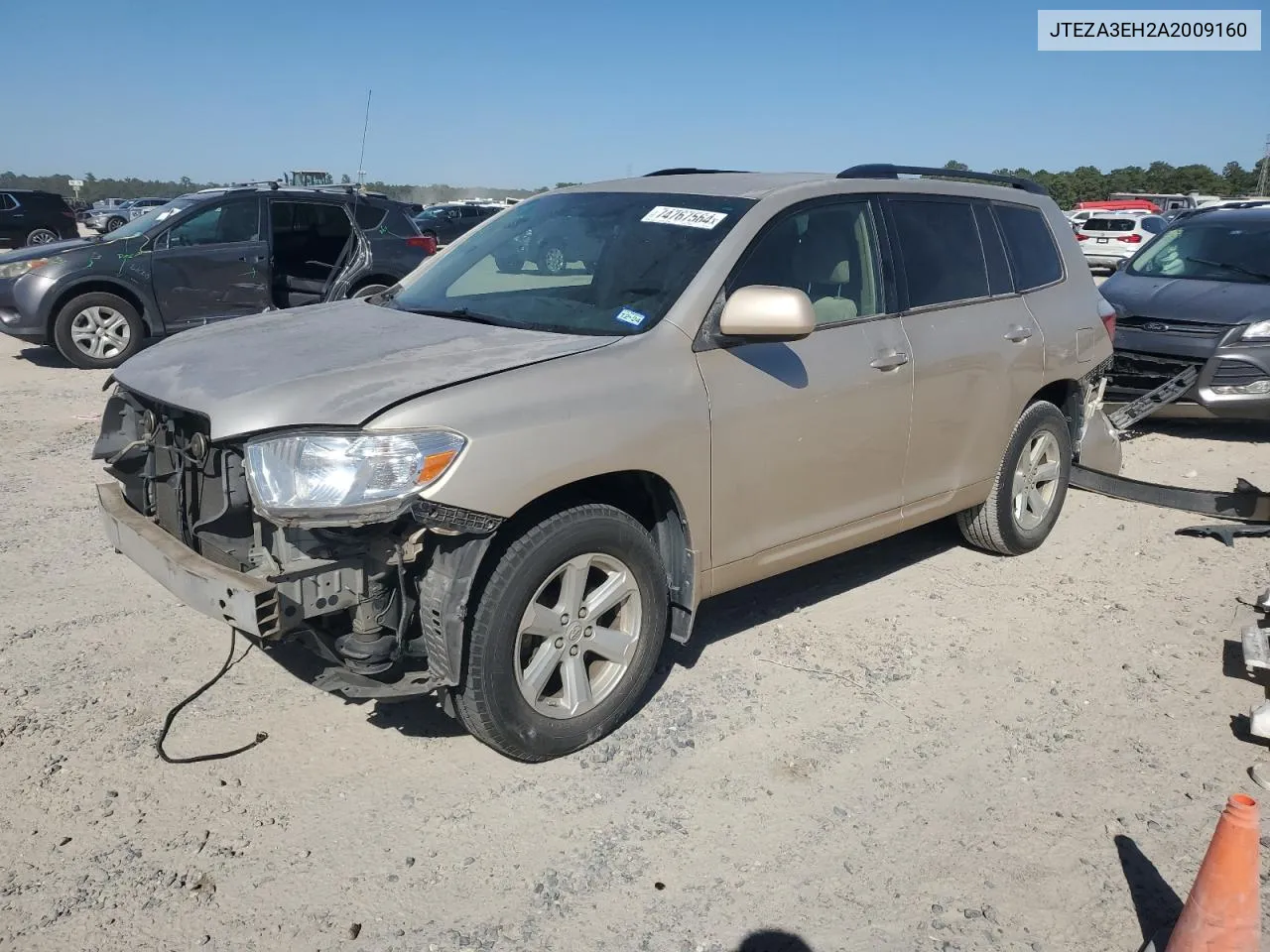 2010 Toyota Highlander VIN: JTEZA3EH2A2009160 Lot: 74767564