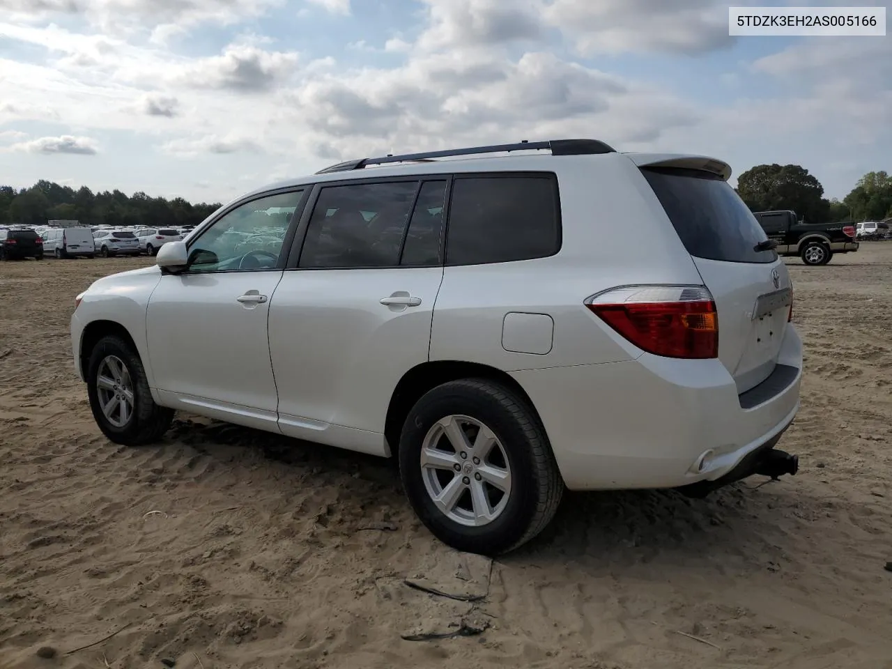 2010 Toyota Highlander VIN: 5TDZK3EH2AS005166 Lot: 74873734