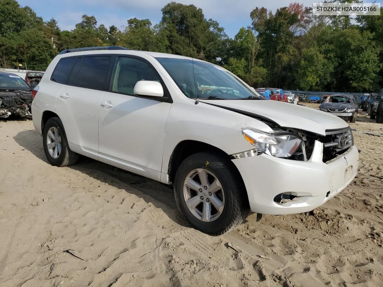 2010 Toyota Highlander VIN: 5TDZK3EH2AS005166 Lot: 74873734