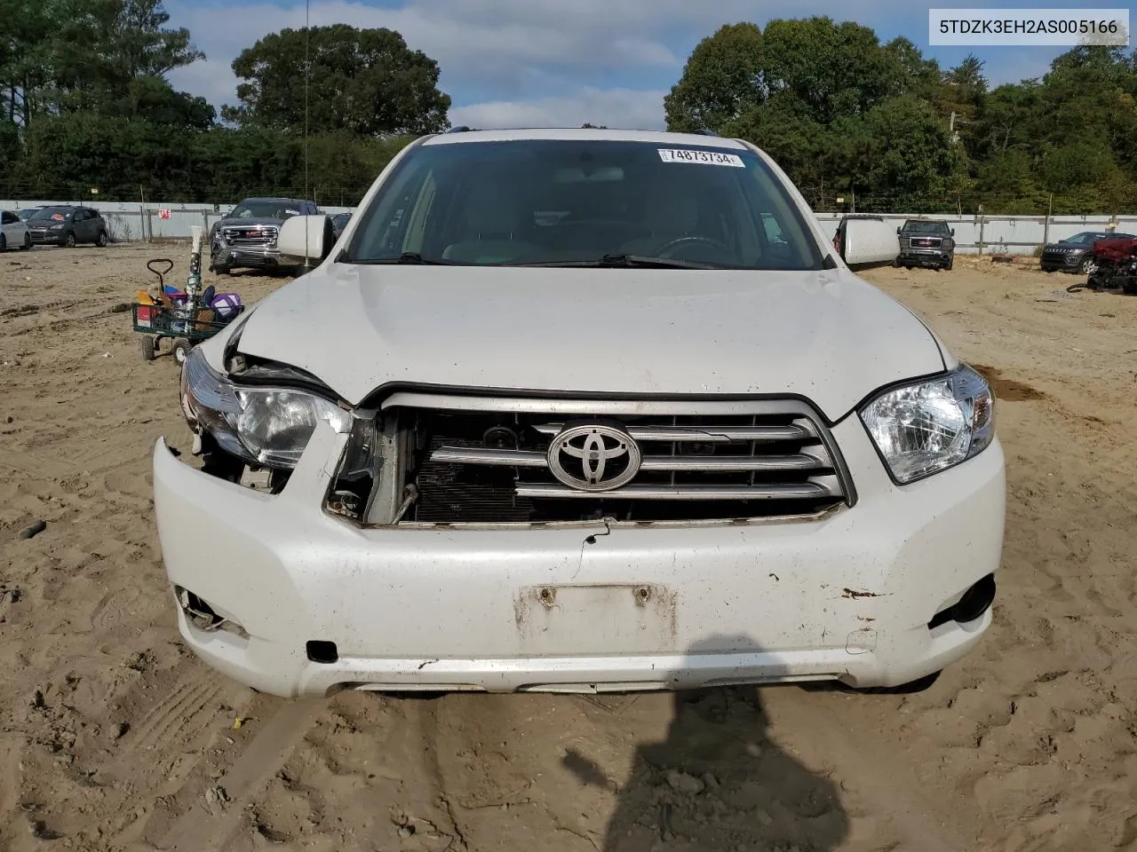 2010 Toyota Highlander VIN: 5TDZK3EH2AS005166 Lot: 74873734