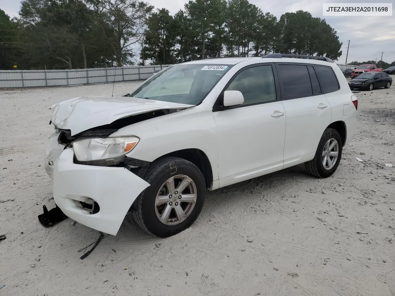 2010 Toyota Highlander VIN: JTEZA3EH2A2011698 Lot: 74912034