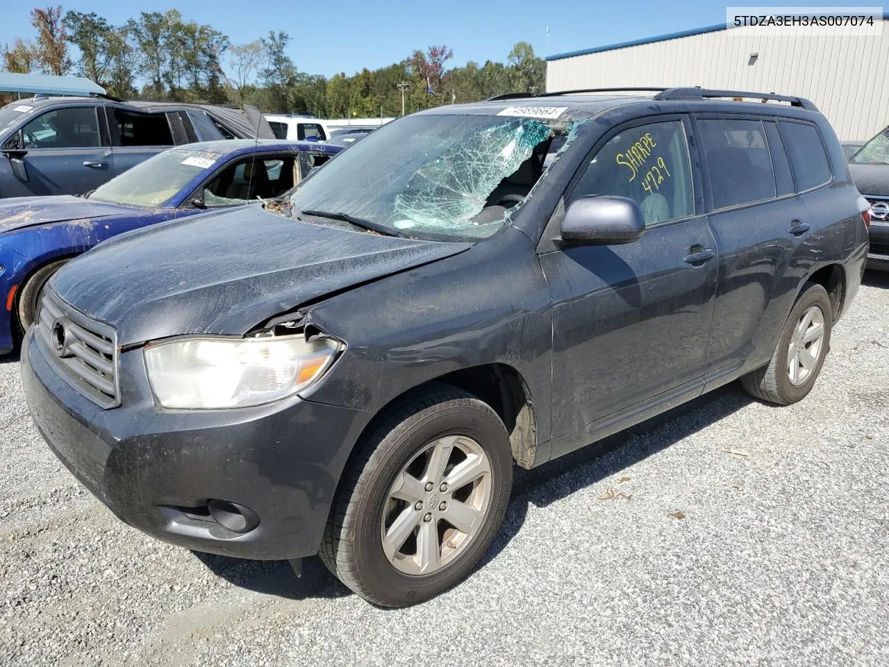 2010 Toyota Highlander VIN: 5TDZA3EH3AS007074 Lot: 74989664