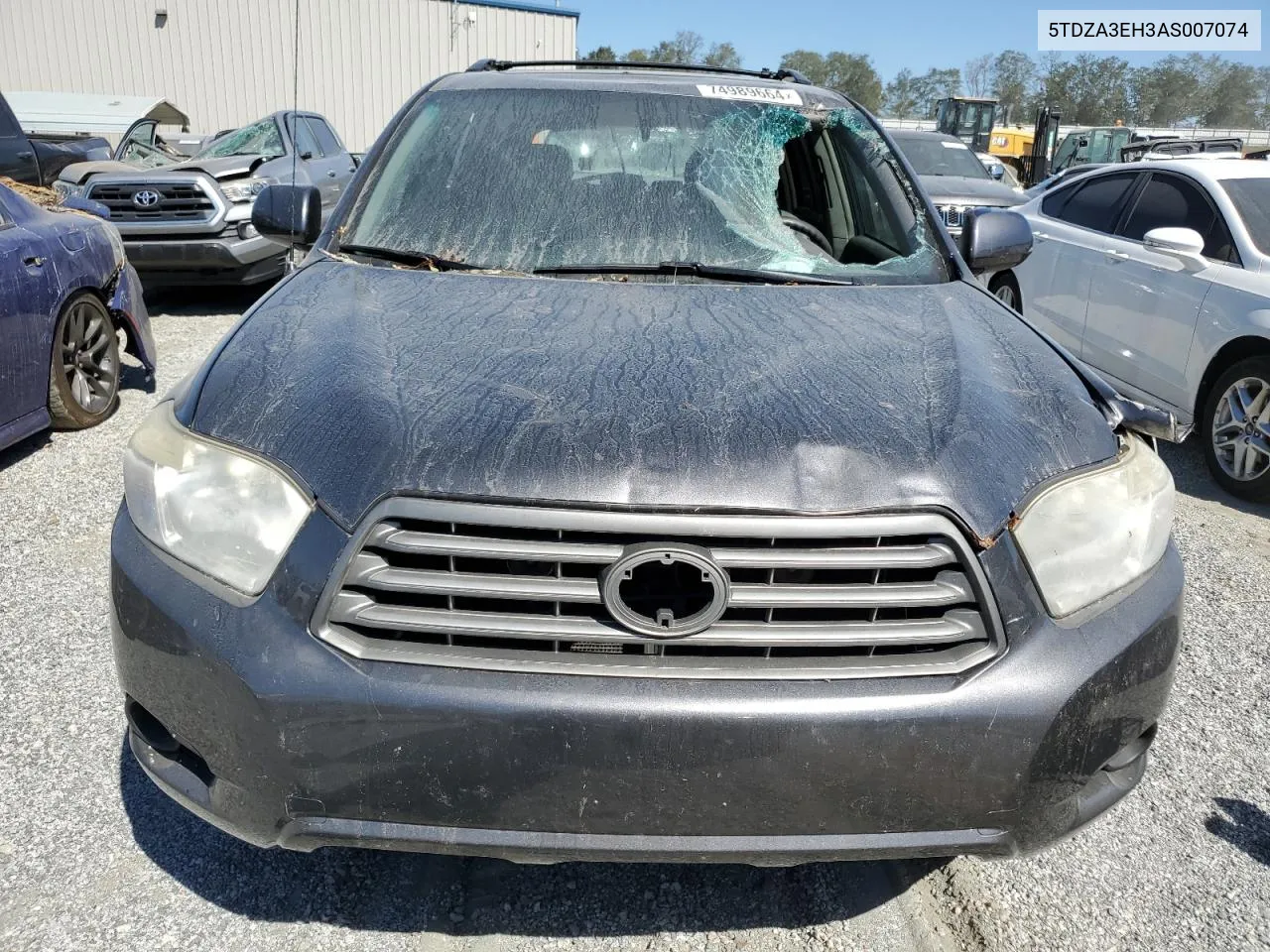 2010 Toyota Highlander VIN: 5TDZA3EH3AS007074 Lot: 74989664