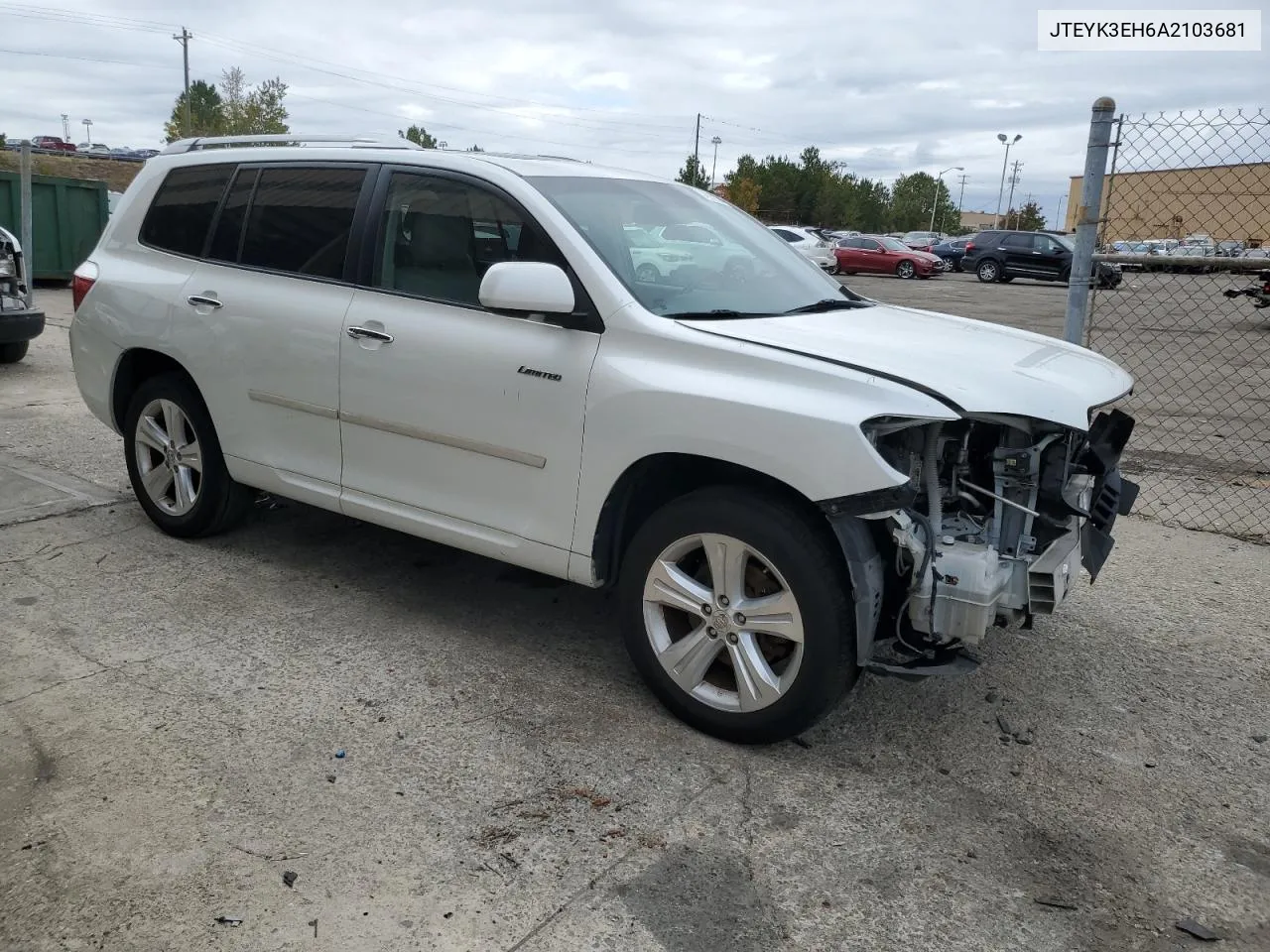 2010 Toyota Highlander Limited VIN: JTEYK3EH6A2103681 Lot: 74992164