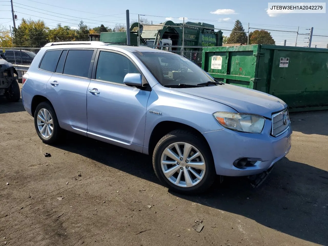 2010 Toyota Highlander Hybrid VIN: JTEBW3EH1A2042279 Lot: 75344574