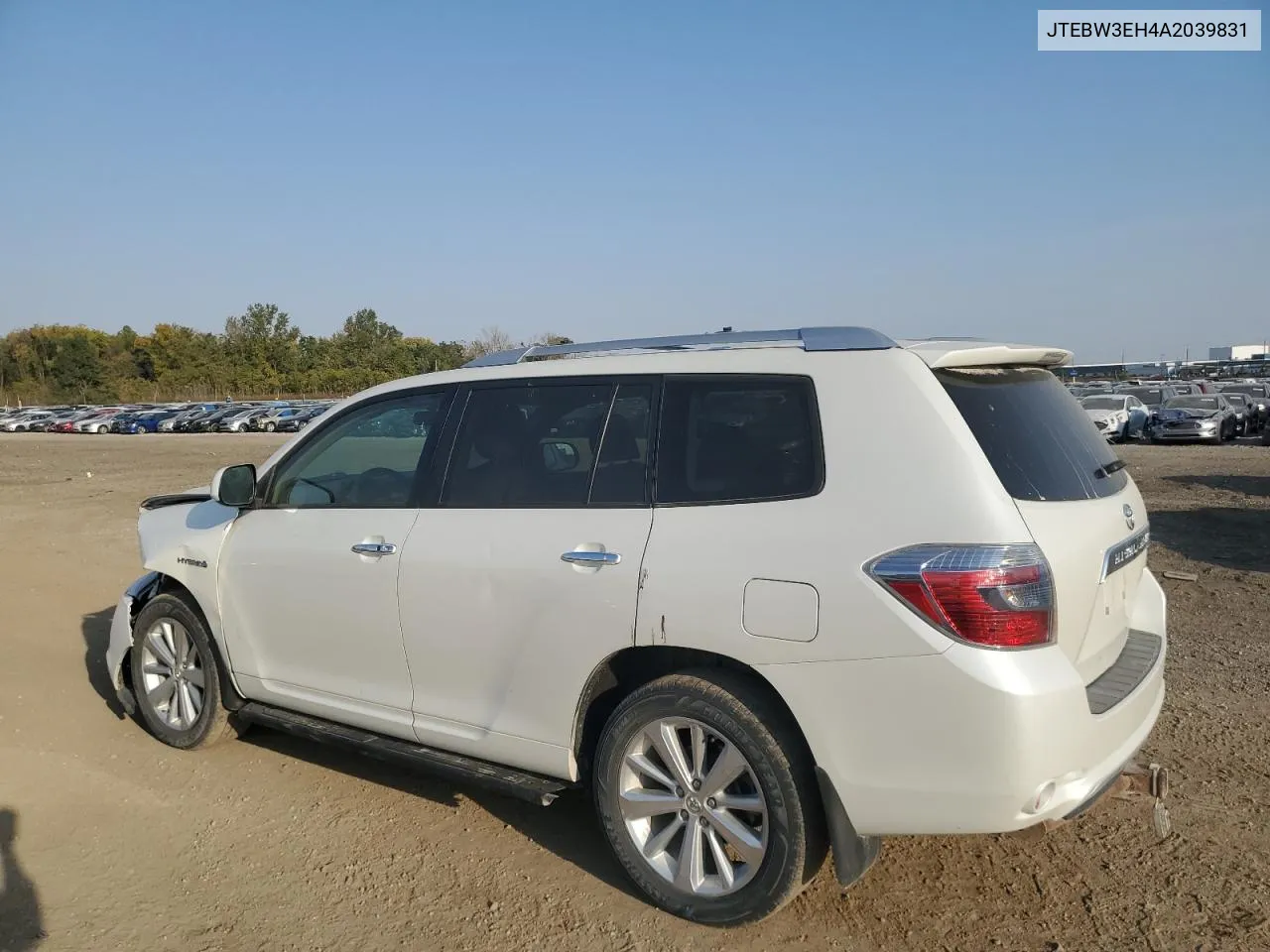 2010 Toyota Highlander Hybrid VIN: JTEBW3EH4A2039831 Lot: 75410084