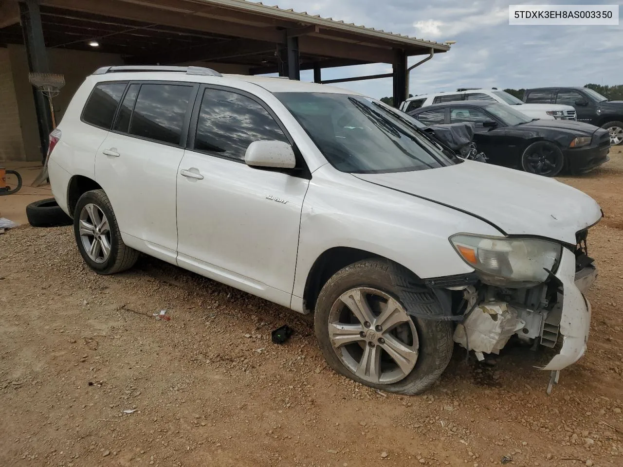 2010 Toyota Highlander Sport VIN: 5TDXK3EH8AS003350 Lot: 76186544