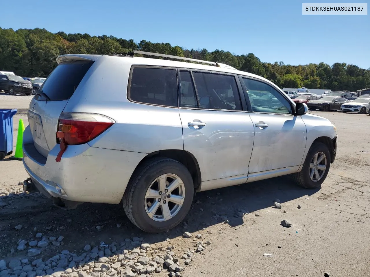 2010 Toyota Highlander Se VIN: 5TDKK3EH0AS021187 Lot: 76702424