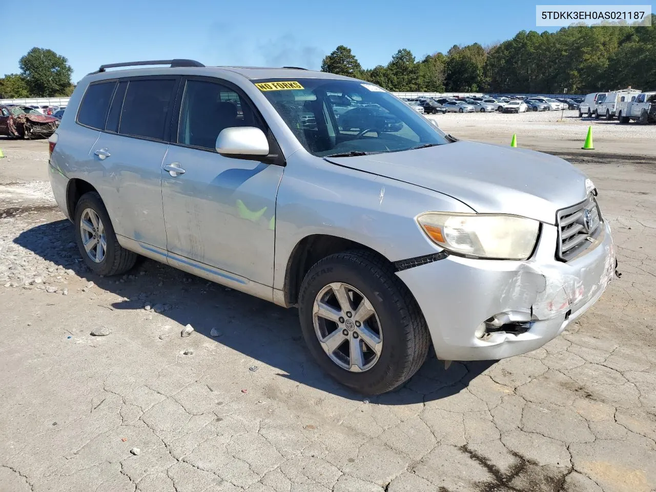 2010 Toyota Highlander Se VIN: 5TDKK3EH0AS021187 Lot: 76702424