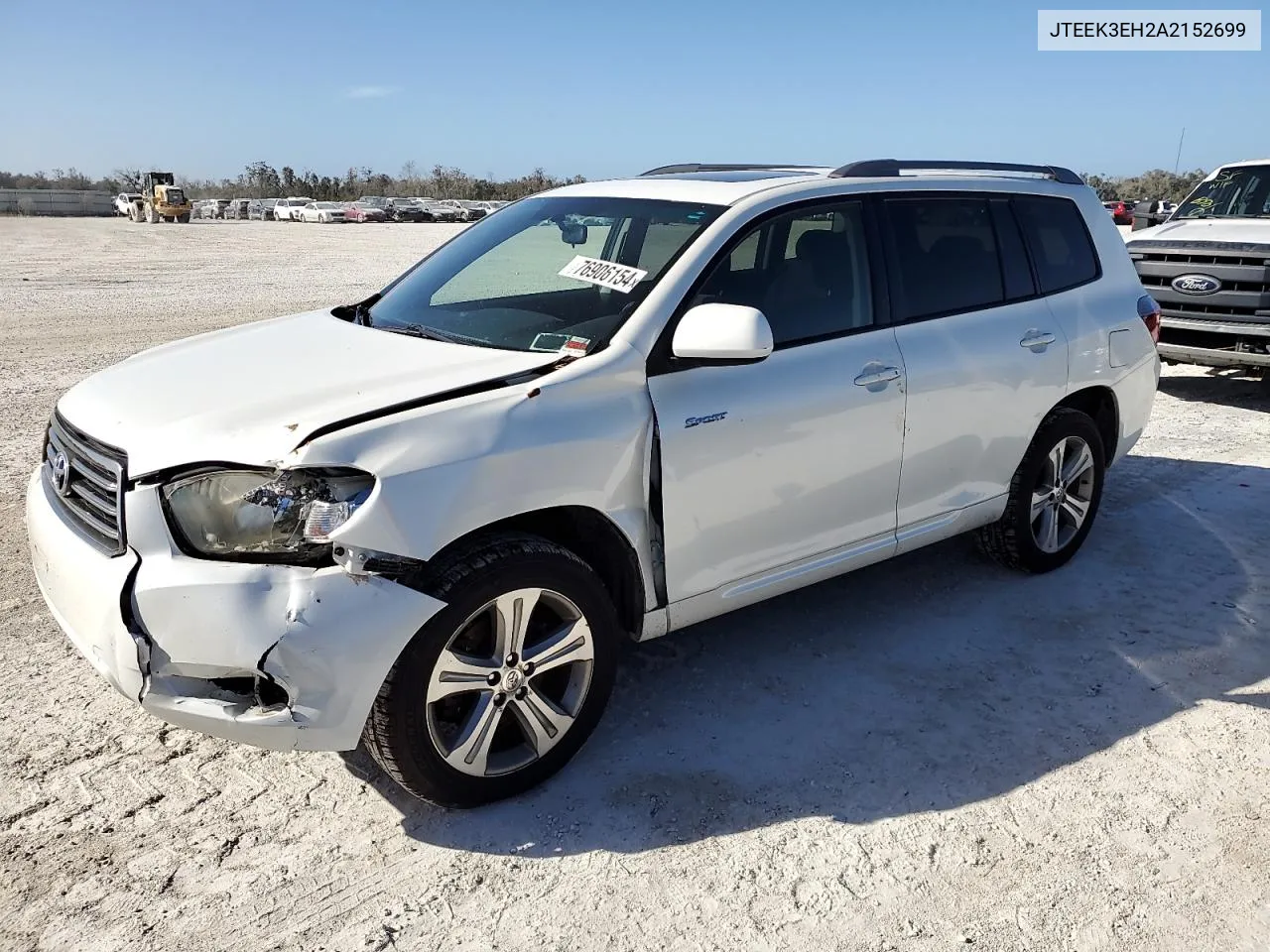 2010 Toyota Highlander Sport VIN: JTEEK3EH2A2152699 Lot: 76906154