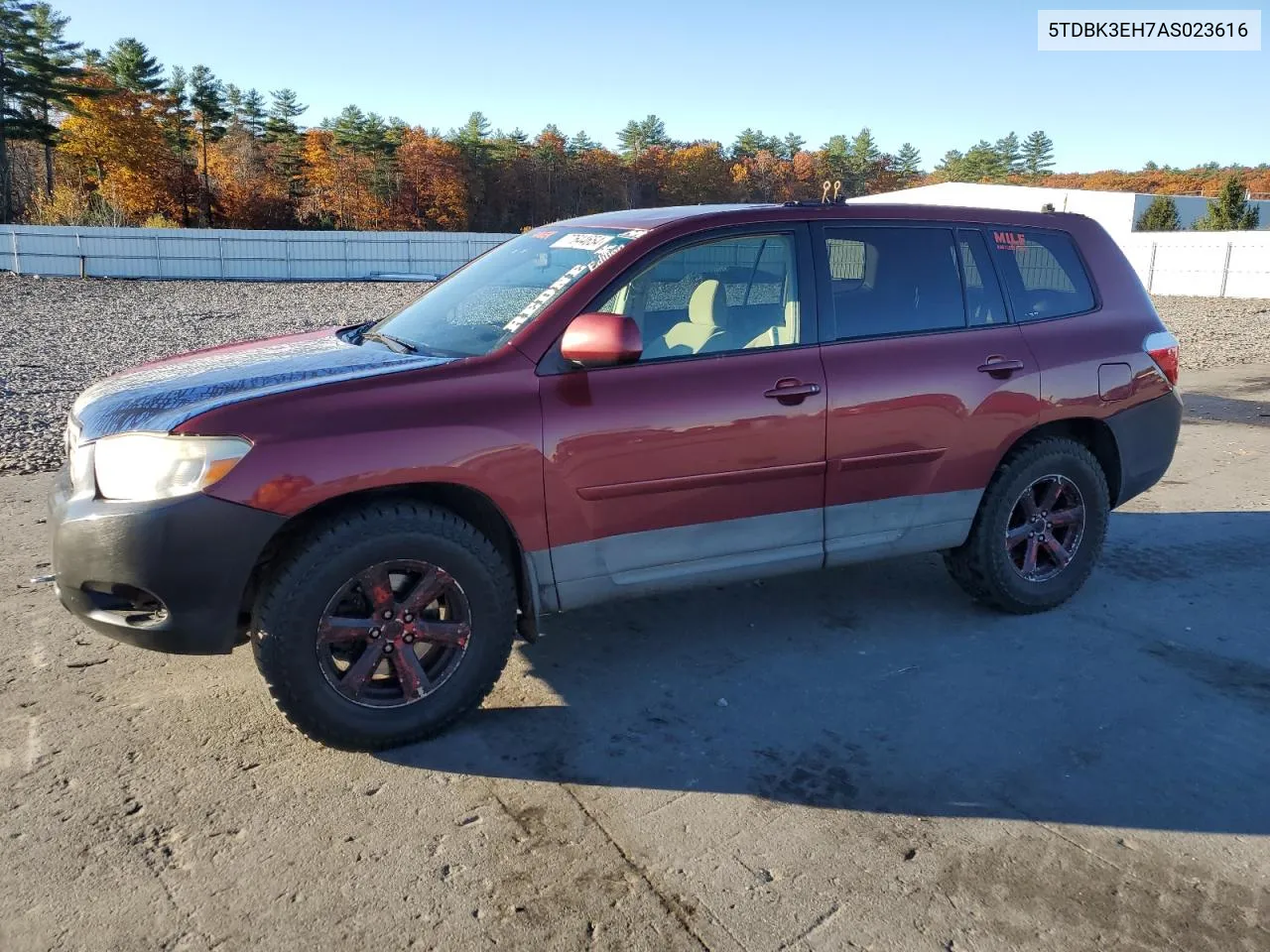 2010 Toyota Highlander VIN: 5TDBK3EH7AS023616 Lot: 77644654