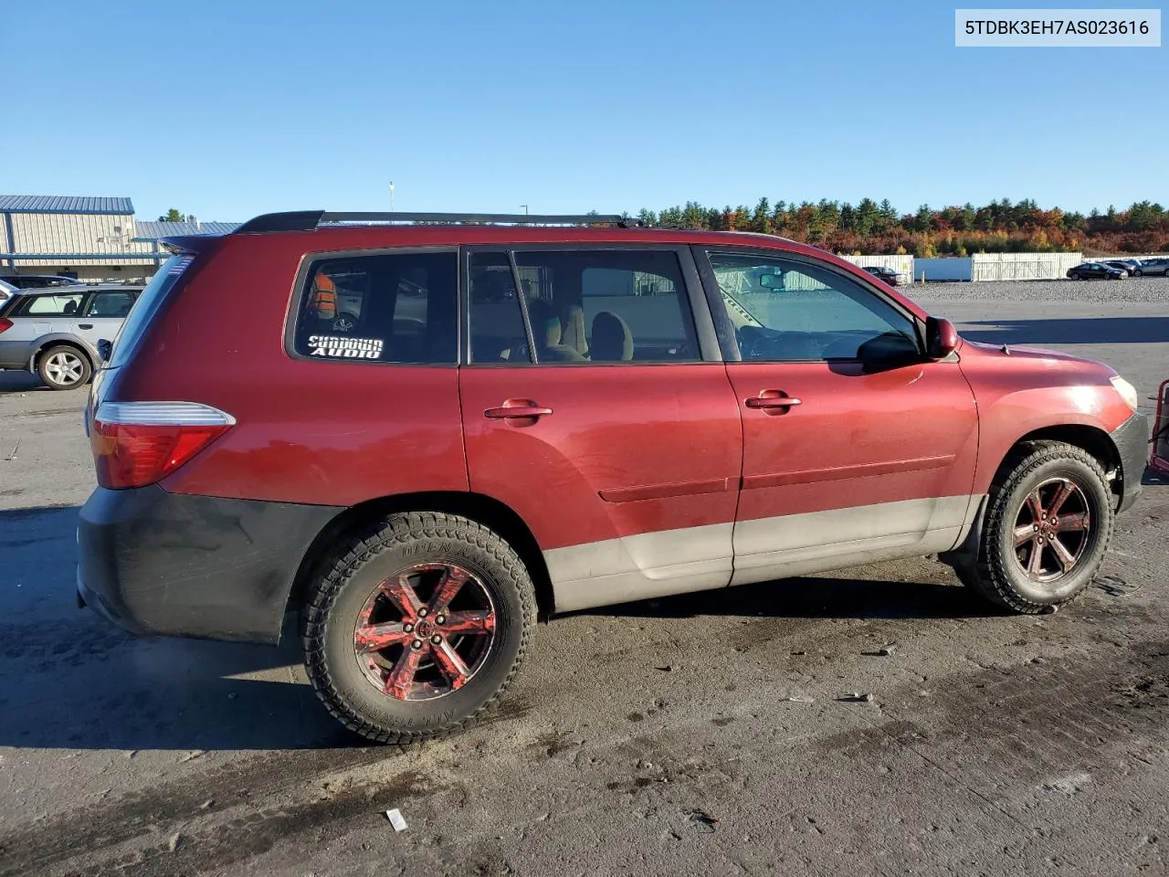 2010 Toyota Highlander VIN: 5TDBK3EH7AS023616 Lot: 77644654