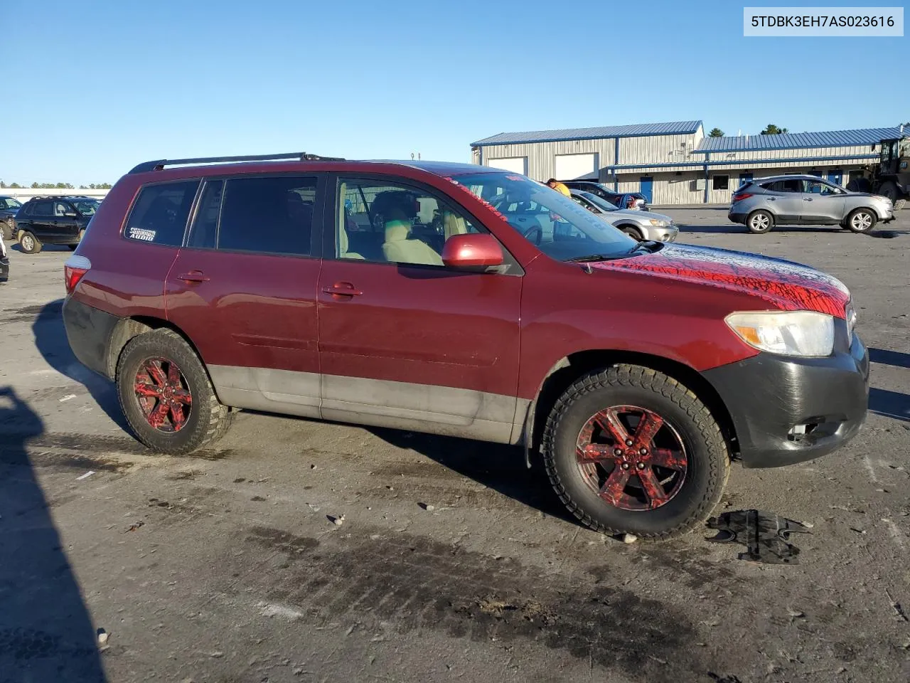 2010 Toyota Highlander VIN: 5TDBK3EH7AS023616 Lot: 77644654