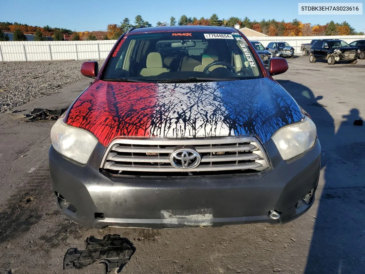 2010 Toyota Highlander VIN: 5TDBK3EH7AS023616 Lot: 77644654