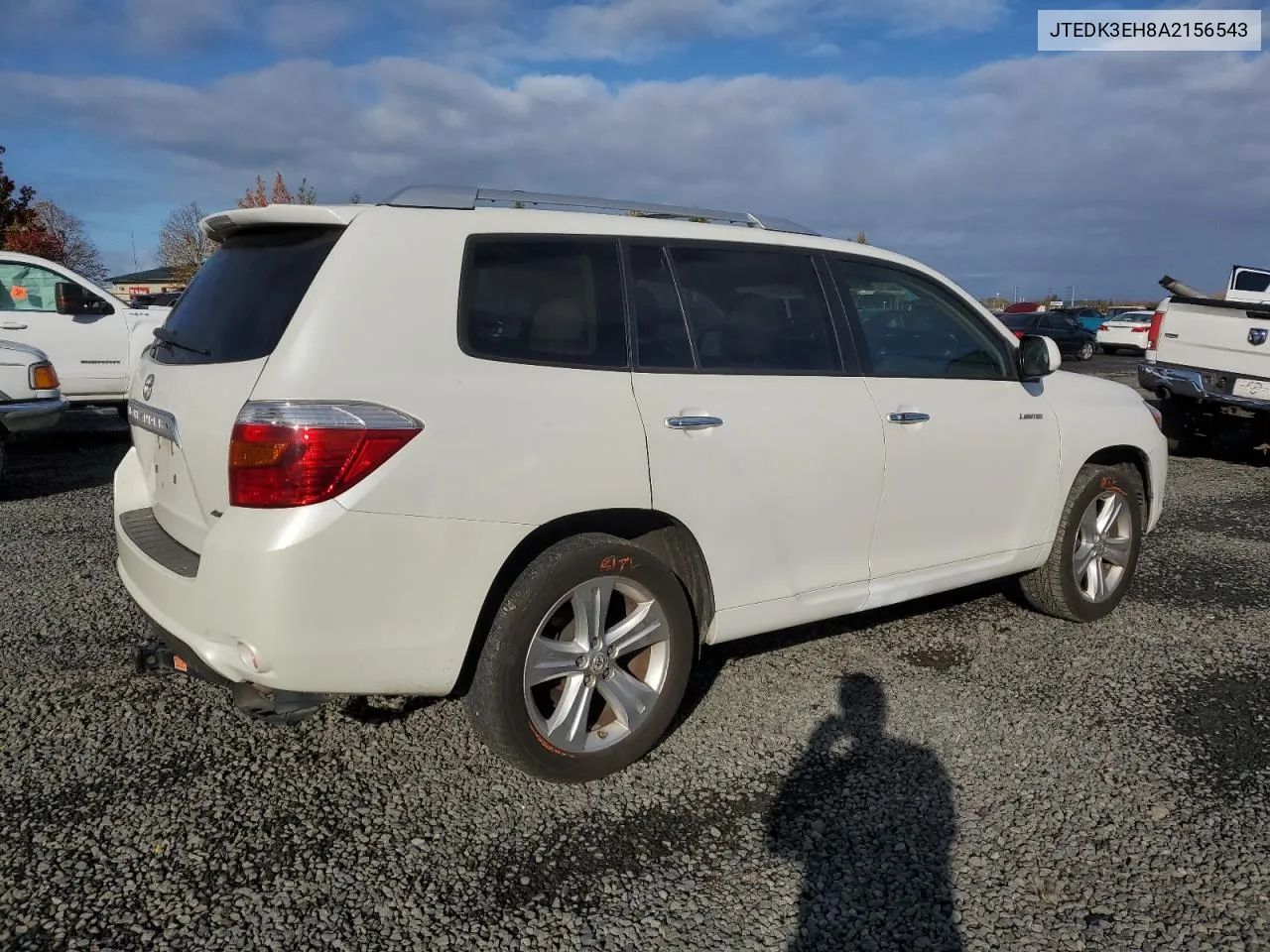 2010 Toyota Highlander Limited VIN: JTEDK3EH8A2156543 Lot: 78007464