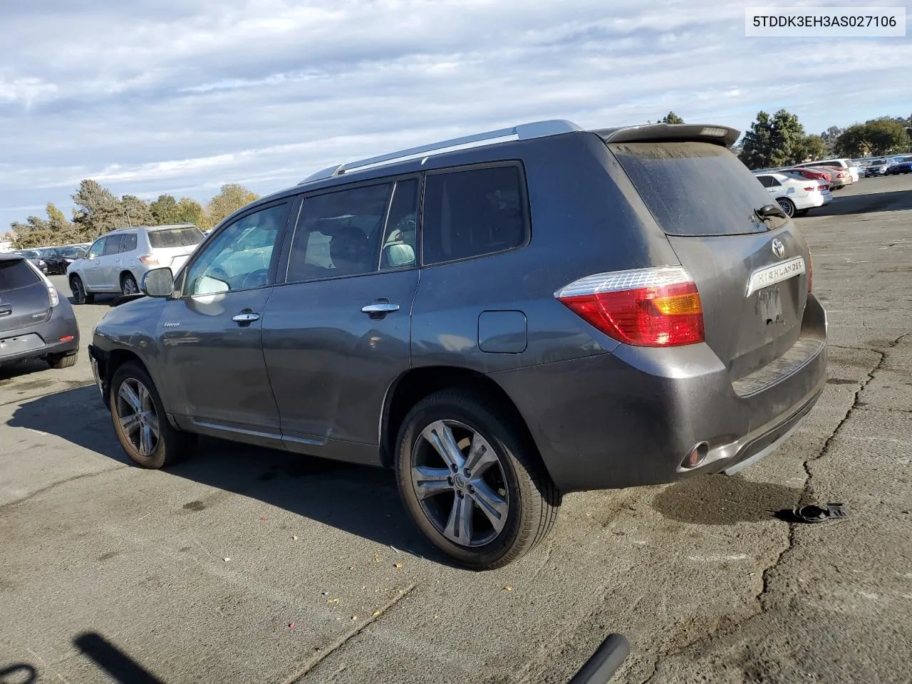 2010 Toyota Highlander Limited VIN: 5TDDK3EH3AS027106 Lot: 78288244