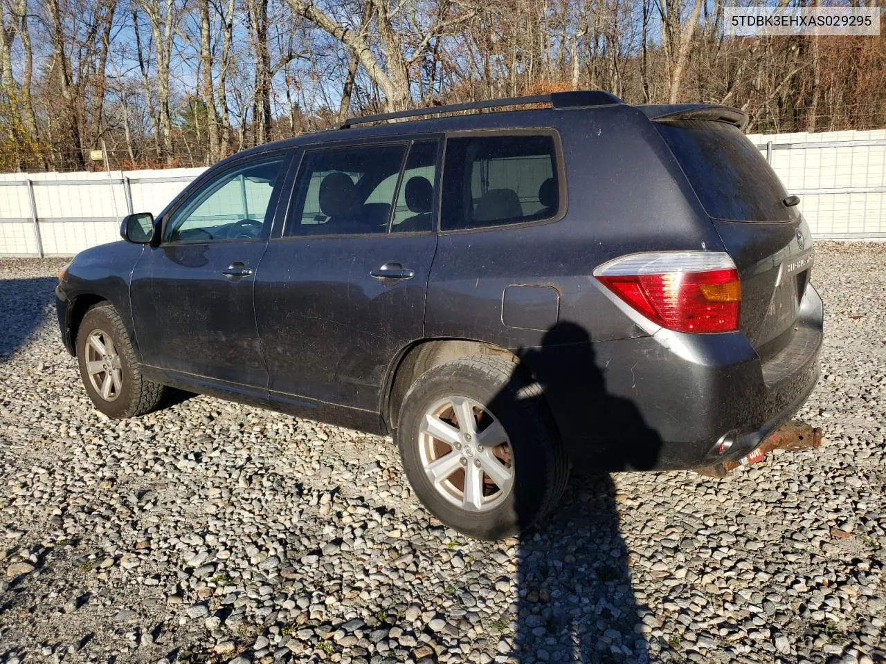 2010 Toyota Highlander VIN: 5TDBK3EHXAS029295 Lot: 78538044