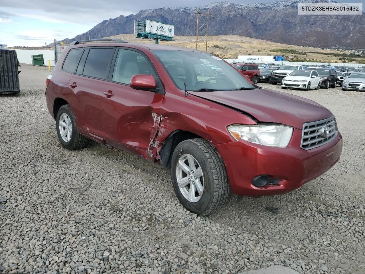 2010 Toyota Highlander VIN: 5TDZK3EH8AS016432 Lot: 78749684