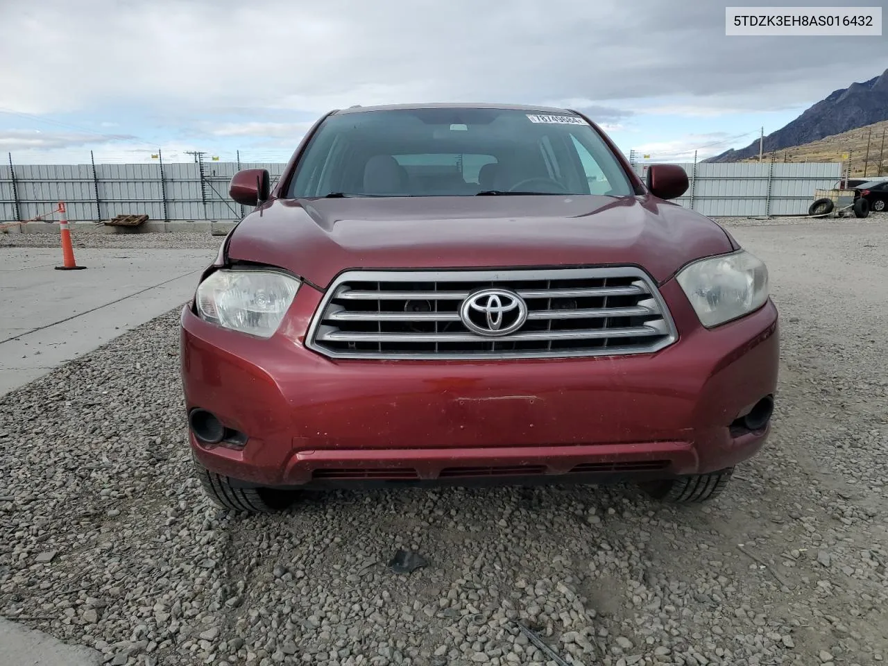 2010 Toyota Highlander VIN: 5TDZK3EH8AS016432 Lot: 78749684