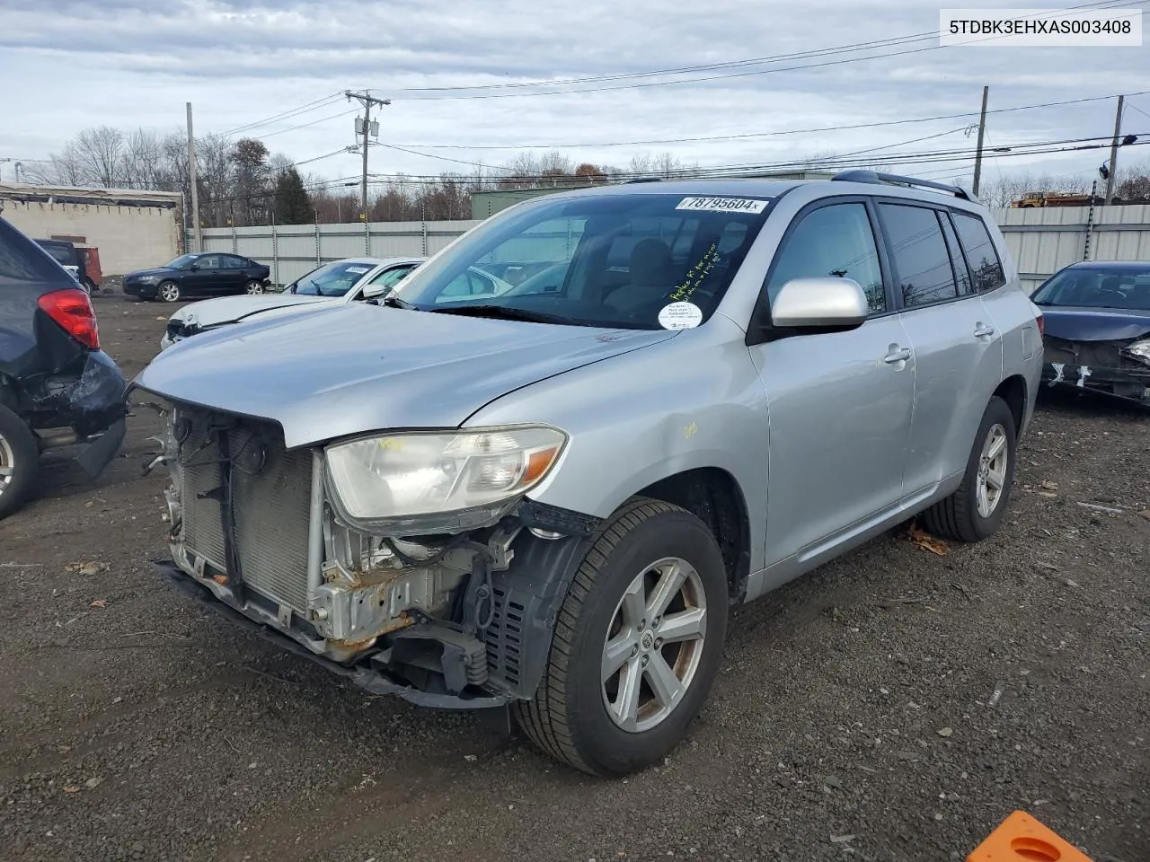 2010 Toyota Highlander VIN: 5TDBK3EHXAS003408 Lot: 78795604