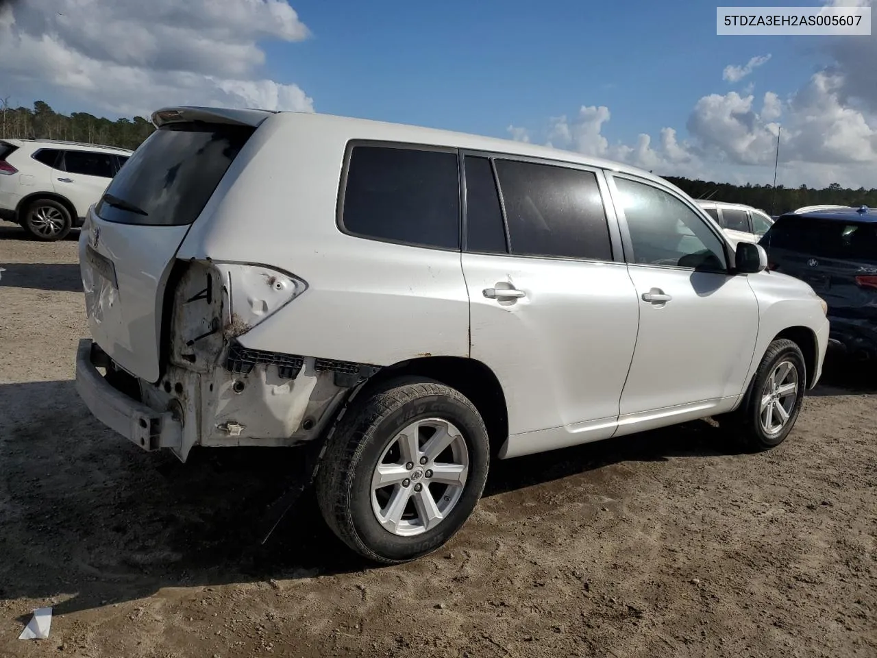 2010 Toyota Highlander VIN: 5TDZA3EH2AS005607 Lot: 78863874