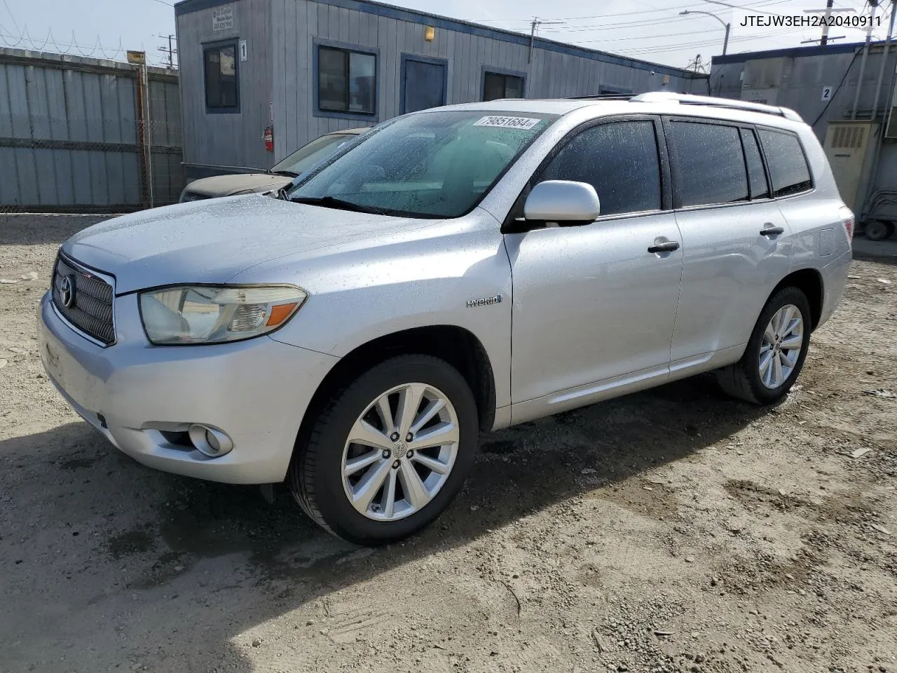 2010 Toyota Highlander Hybrid Limited VIN: JTEJW3EH2A2040911 Lot: 79851684