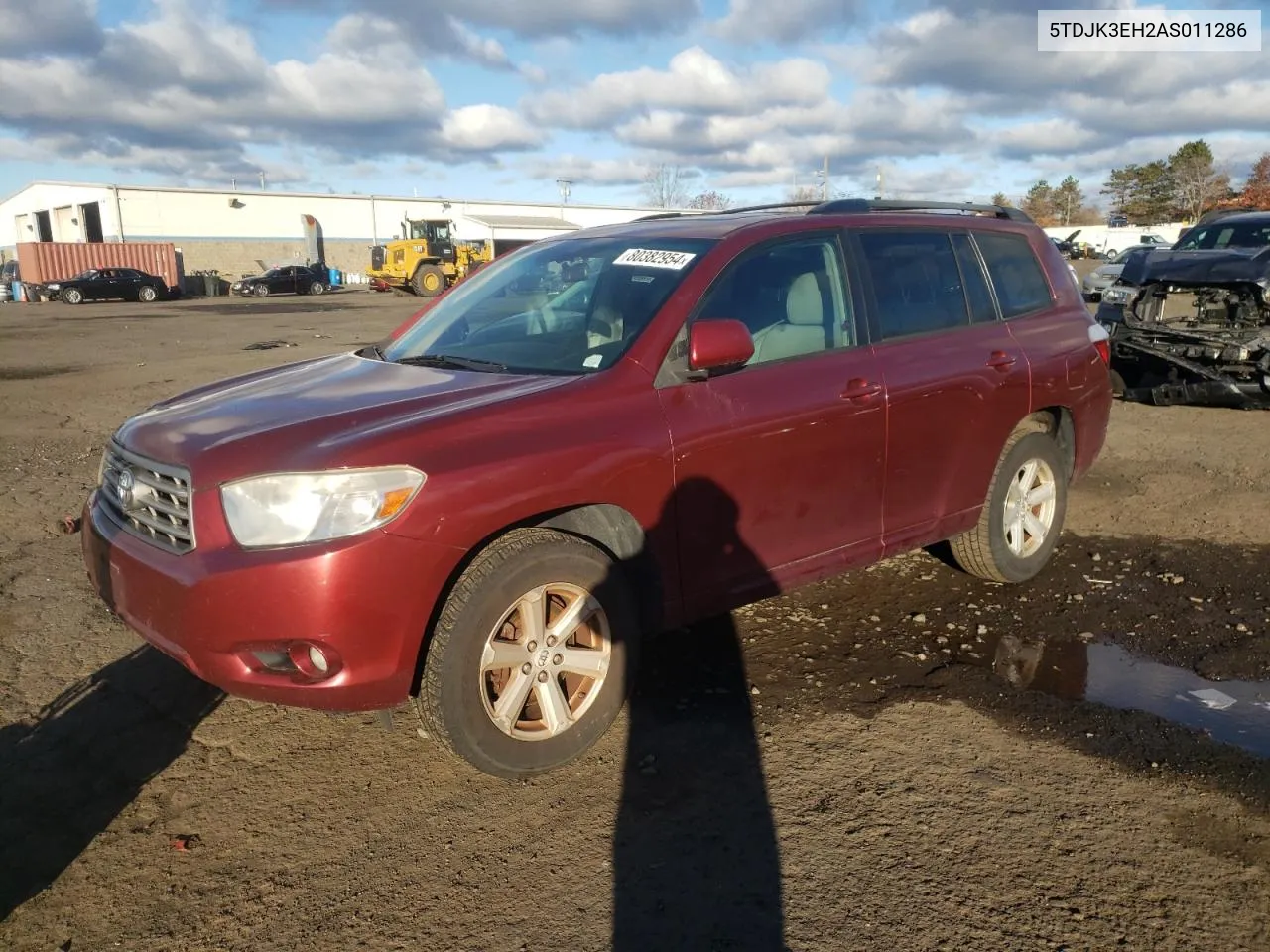 2010 Toyota Highlander Se VIN: 5TDJK3EH2AS011286 Lot: 80382954