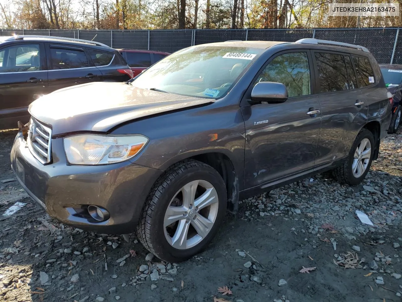 2010 Toyota Highlander Limited VIN: JTEDK3EH8A2163475 Lot: 80486144