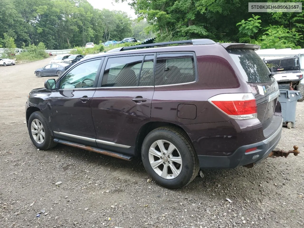 2011 Toyota Highlander Base VIN: 5TDBK3EH6BS063557 Lot: 58251454