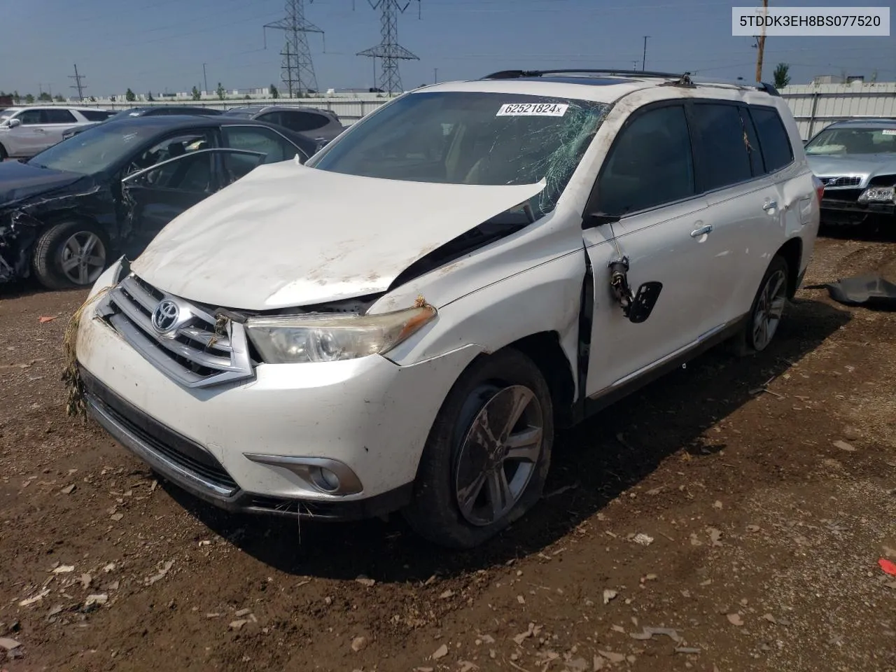 2011 Toyota Highlander Limited VIN: 5TDDK3EH8BS077520 Lot: 62521824