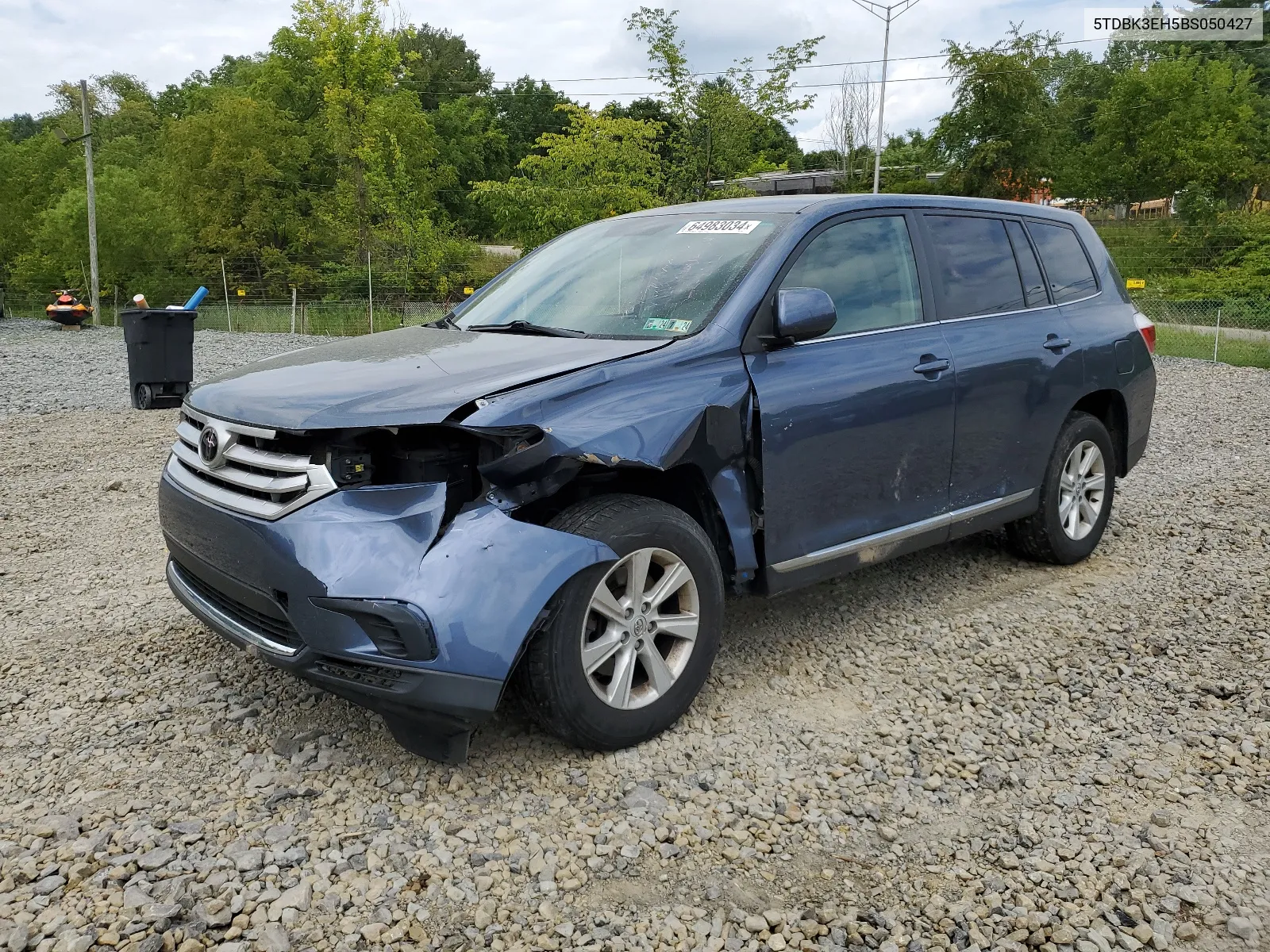 2011 Toyota Highlander Base VIN: 5TDBK3EH5BS050427 Lot: 64983034