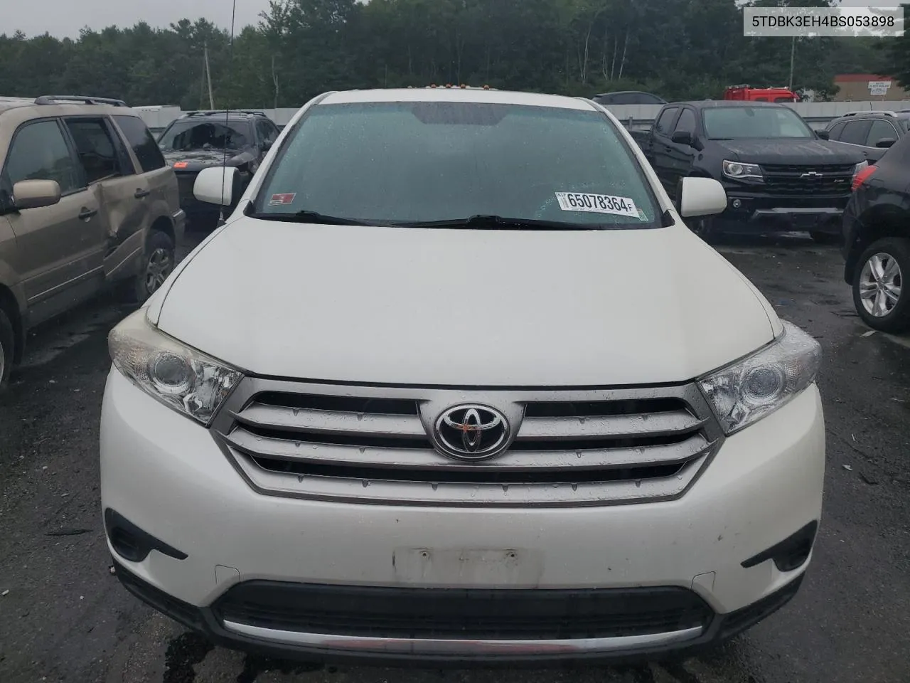 2011 Toyota Highlander Base VIN: 5TDBK3EH4BS053898 Lot: 65078364