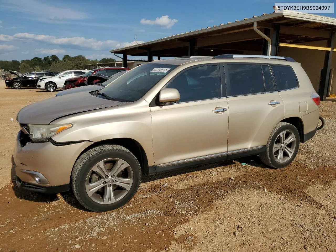 2011 Toyota Highlander Limited VIN: 5TDYK3EH9BS024097 Lot: 67328874